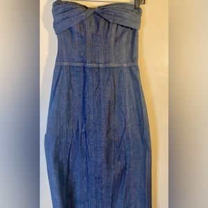 Awesome strapless denim Betsey Johnson dress, size 4.
